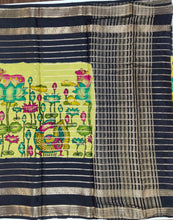 Load image into Gallery viewer, Semi Mysuru Crepe Saree with Kamalkari Printed Body,Contrast Border,Pallu and Blouse with Color Options.
