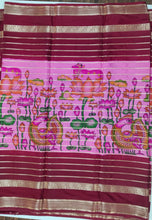 Load image into Gallery viewer, Semi Mysuru Crepe Saree with Kamalkari Printed Body,Contrast Border,Pallu and Blouse with Color Options.
