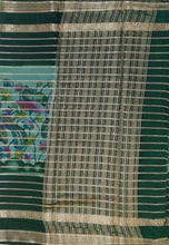 Load image into Gallery viewer, Semi Mysuru Crepe Saree with Kamalkari-Pichwai Printed Body,Contrast Border,Pallu and Blouse with Color Options.
