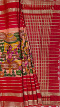 Load image into Gallery viewer, Semi Mysuru Crepe Saree with Baluchari Printed Body,Contrast Border,Pallu and Blouse with Color Options
