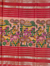 Load image into Gallery viewer, Semi Mysuru Crepe Saree with Baluchari Printed Body,Contrast Border,Pallu and Blouse with Color Options
