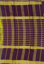 Load image into Gallery viewer, Semi Mysuru Crepe Saree with Kamalkari Printed Body,Contrast Border,Pallu and Blouse.
