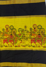 Load image into Gallery viewer, Semi Mysuru Crepe Saree with Kamalkari Printed Body,Contrast Border,Pallu and Blouse.
