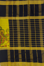 Load image into Gallery viewer, Semi Mysuru Crepe Saree with Kamalkari Printed Body,Contrast Border,Pallu and Blouse.
