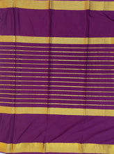 Load image into Gallery viewer, Semi Mysuru Crepe Saree with Kamalkari Printed Body,Contrast Border,Pallu and Blouse.
