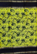 Load image into Gallery viewer, Semi Mysuru Crepe Saree with Digitally Printed Body,Contrast Border,Pallu and Blouse.
