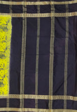 Load image into Gallery viewer, Semi Mysuru Crepe Saree with Digitally Printed Body,Contrast Border,Pallu and Blouse.
