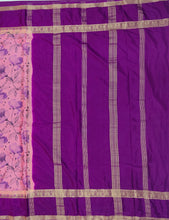 Load image into Gallery viewer, Semi Mysuru Crepe Saree with Digitally Printed Body,Contrast Border,Pallu and Blouse.
