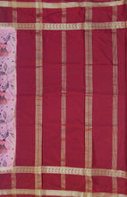 Load image into Gallery viewer, Semi Mysuru Crepe Saree with Digitally Printed Body,Contrast Border,Pallu and Blouse.

