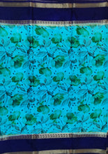 Load image into Gallery viewer, Semi Mysuru Crepe Saree with Digitally Printed Body,Contrast Border,Pallu and Blouse.

