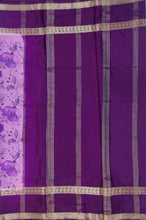 Load image into Gallery viewer, Semi Mysuru Crepe Saree with Digitally Printed Body,Contrast Border,Pallu and Blouse.
