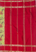 Load image into Gallery viewer, Semi Mysuru Crepe Saree with Digitally Printed Body,Contrast Border,Pallu and Blouse.
