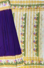 Load image into Gallery viewer, Semi Mysuru Crepe Saree with Digitally Printed Body,Contrast Border,Pallu and Blouse.
