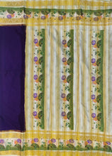 Load image into Gallery viewer, Semi Mysuru Crepe Saree with Digitally Printed Body,Contrast Border,Pallu and Blouse.
