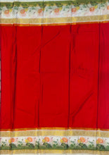 Load image into Gallery viewer, Semi Mysuru Crepe Saree with Digitally Printed Body,Contrast Border,Pallu and Blouse.
