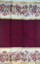 Load image into Gallery viewer, Semi Mysuru Crepe Saree with Digitally Printed Body,Contrast Border,Pallu and Blouse.
