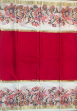 Load image into Gallery viewer, Semi Mysuru Crepe Saree with Digitally Printed Body,Contrast Border,Pallu and Blouse.
