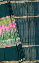 Load image into Gallery viewer, Semi Mysuru Crepe Saree with Digitally Printed Body,Contrast Border,Pallu and Blouse.
