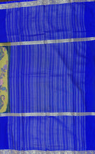 Load image into Gallery viewer, Semi Mysuru Crepe Saree with Digitally Printed Body,Contrast Border,Pallu and Blouse.
