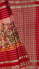 Load image into Gallery viewer, Semi Mysuru Crepe Saree with Kamalkari-Pichwai Printed Body,Contrast Border,Pallu and Blouse with Color Options.
