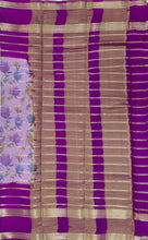 Load image into Gallery viewer, Semi Mysuru Crepe Saree with Digitally Printed Body,Contrast Border,Pallu and Blouse.
