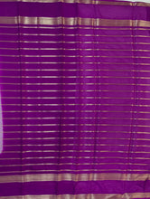 Load image into Gallery viewer, Semi Mysuru Crepe Saree with Kamalkari Printed Body,Contrast Border,Pallu and Blouse.

