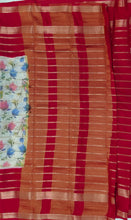 Load image into Gallery viewer, Semi Mysuru Crepe Saree with Digitally Printed Body,Contrast Border,Pallu and Blouse.
