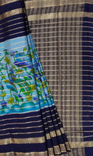 Load image into Gallery viewer, Semi Mysuru Crepe Saree with Kamalkari-Pichwai Printed Body,Contrast Border,Pallu and Blouse with Color Options.
