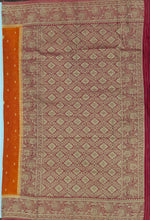 Load image into Gallery viewer, Banarasi Chinnon Crepe Saree with Contrast Border,Pallu and Blouse.
