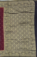 Load image into Gallery viewer, Banaras Chinnon Crepe Saree with Contrast Border,Pallu and Blouse.
