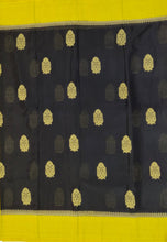 Load image into Gallery viewer, Banaras Chinnon Crepe Saree with Contrast Border,Pallu and Blouse.
