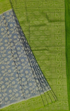 Load image into Gallery viewer, Banaras Chinnon Crepe Saree with Contrast Border,Pallu and Blouse.
