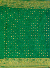 Load image into Gallery viewer, Banaras Chinnon Crepe Saree with Contrast Border,Pallu and Blouse.
