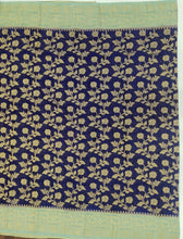 Load image into Gallery viewer, Banaras Chinnon Crepe Saree with Contrast Border,Pallu and Blouse.
