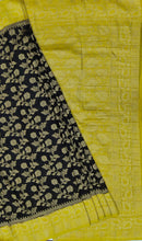 Load image into Gallery viewer, Banaras Chinnon Crepe Saree with Contrast Border,Pallu and Blouse.
