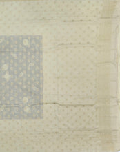 Load image into Gallery viewer, Banaras Crepe Saree with Kashmiri Thread work with Contrast Border,Pallu and Butti Blouse(Jamoon-Off white combination)
