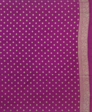 Load image into Gallery viewer, Banaras Crepe Saree with Kashmiri Thread work with Contrast Border,Pallu and Butti Blouse
