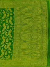 Load image into Gallery viewer, Banaras Chinnon Crepe Saree with Self Colored Border,Pallu and Blouse-With Color Options
