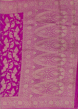 Load image into Gallery viewer, Banaras Chinnon Crepe Saree with Self Colored Border,Pallu and Blouse-With Color Options
