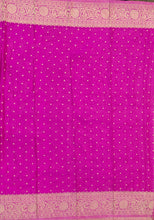 Load image into Gallery viewer, Banaras Chinnon Crepe Saree with Self Colored Border,Pallu and Blouse-With Color Options
