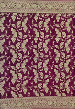 Load image into Gallery viewer, Banaras Chinnon Crepe Saree with Self Colored Border,Pallu and Blouse-With Color Options
