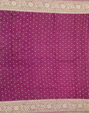 Load image into Gallery viewer, Banaras Chinnon Crepe Saree with Self Colored Border,Pallu and Blouse-With Color Options
