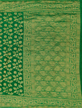 Load image into Gallery viewer, Banaras Chinnon Crepe Saree with Self Colored Border,Pallu and Blouse.
