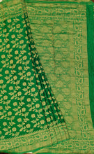 Load image into Gallery viewer, Banaras Chinnon Crepe Saree with Self Colored Border,Pallu and Blouse.
