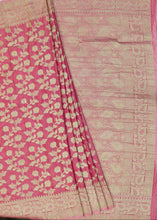 Load image into Gallery viewer, Banaras Chinnon Crepe Saree with Self Colored Border,Pallu and Blouse.
