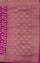 Load image into Gallery viewer, Banaras Chinnon Crepe Saree with Self Colored Border,Pallu and Blouse.
