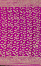Load image into Gallery viewer, Banaras Chinnon Crepe Saree with Self Colored Border,Pallu and Blouse.
