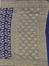 Load image into Gallery viewer, Banaras Chinnon Crepe Saree with Self Colored Border,Pallu and Blouse.
