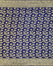 Load image into Gallery viewer, Banaras Chinnon Crepe Saree with Self Colored Border,Pallu and Blouse.
