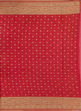 Load image into Gallery viewer, Banaras Chinnon Crepe Saree with Self Colored Border,Pallu and Blouse.
